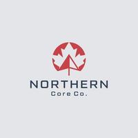 northern icon logo design illustration background with mountain vector