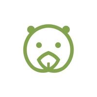 bear head vector logo design