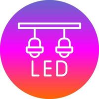 Led Lamp Vector Icon Design