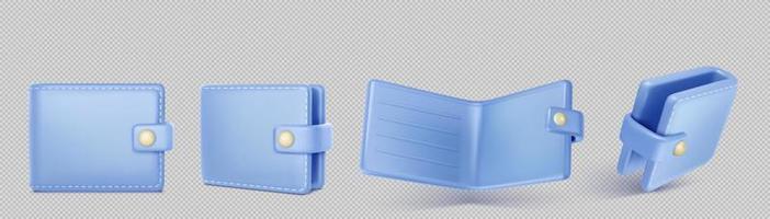 3d icon of wallet with pockets for money and cards vector