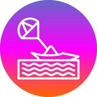 Parasailing Vector Icon Design