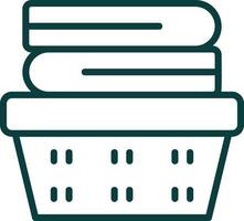 Laundry Basket Vector Icon Design