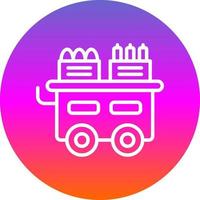 Food Cart Vector Icon Design