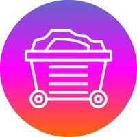 Mining Cart Vector Icon Design