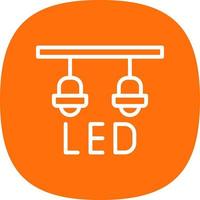 Led Lamp Vector Icon Design