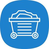 Mining Cart Vector Icon Design