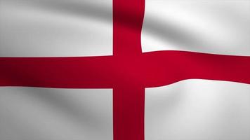 England Waving Flag Background Animation. Looping seamless 3D animation. Motion Graphic video