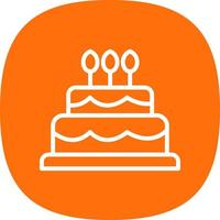 Birthday Cake Vector Icon Design