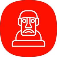 diseño de icono de vector moai