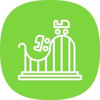 Roller Coaster Vector Icon Design