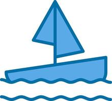 Sailing Boat Vector Icon Design