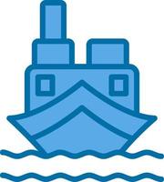 Cargo Boat Vector Icon Design