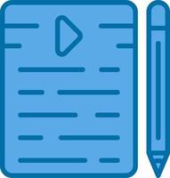 Script Writing Vector Icon Design