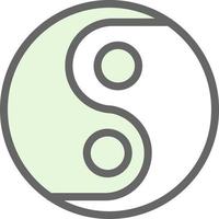 Yin Yang Vector Icon Design