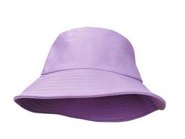 purple bucket hat isolated on white background photo