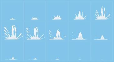 Animation sprite sheet of milk splashes vector