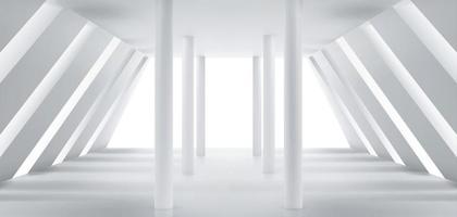 Empty modern hall interior with columns vector