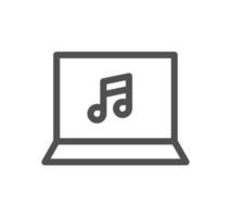 Music and controls related icon outline and linear vector. vector