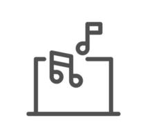 Music and controls related icon outline and linear vector. vector