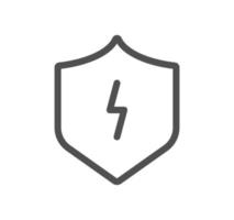 Electric and energy related icon outline and linear vector. vector