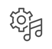 Music and controls related icon outline and linear vector. vector