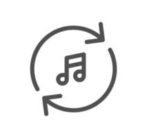 Music and controls related icon outline and linear vector. vector