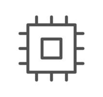 Computer and component related icon outline and linear vector. vector