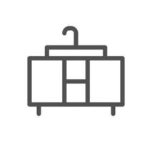 Furniture and household related icon outline and linear vector. vector