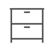 Furniture and household related icon outline and linear vector. vector