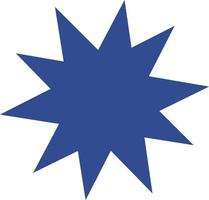 Blue star sticker vector