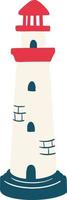 Nautical light house illustration vector