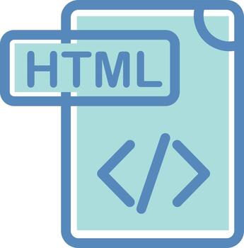 Simple html icon vector