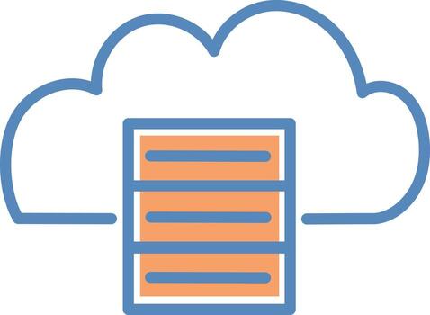 Cloud server icon vector