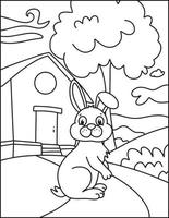 Printable Farm Animal Coloring Pages For Kids vector