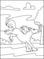 Horse Coloring Pages For Kids - Coloring Boook vector