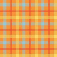 Tartan orange color seamless vector pattern