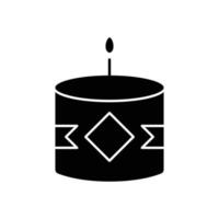 Chineses, japan candle icon illustration. icon related to lunar new year. asian traditional. glyph icon style. Simple vector design editable