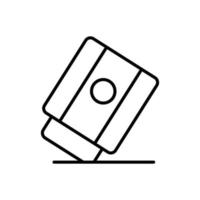 Eraser icon illustration. icon related to education. line icon style. Simple vector design editable