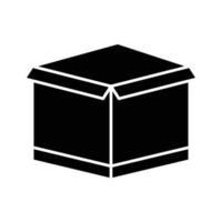 Cargo box icon illustration. glyph icon style. icon related to logistic, delivery. Simple vector design editable