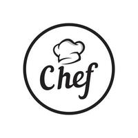 chef profesional o diseño de plantilla de logotipo de sombrero de chef de cocina. logo para negocios, cocinero casero y chef de restaurante. vector