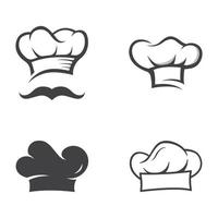 Professional chef or kitchen chef hat logo template design. Logo for business, home cook and restaurant chef. vector