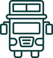 Double Decker Bus Vector Icon Design