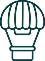 Hot Air Balloon Vector Icon Design