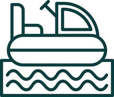 Bumper Boat Vector Icon Design