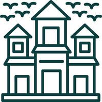 Haunted House Vector Icon Design