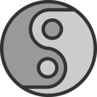 diseño de icono de vector de yin yang