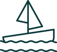 diseño de icono de vector de barco de vela