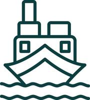 Cargo Boat Vector Icon Design