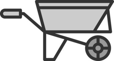 Wheelbarrow Vector Icon Design