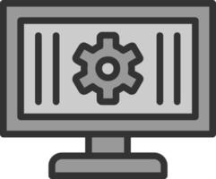 Monitoring Vector Icon Design